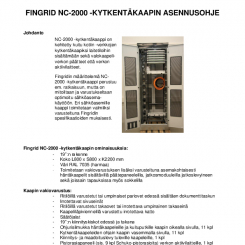 Fingrid NC-2000 asennusohjeet