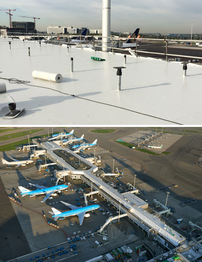 <!-- FldStartCAPTION -->Amstedam Schipholin lentoasemalla käytetty KÖSTER TPO 2.0 kattopäällystettä<!-- FldEndCAPTION -->