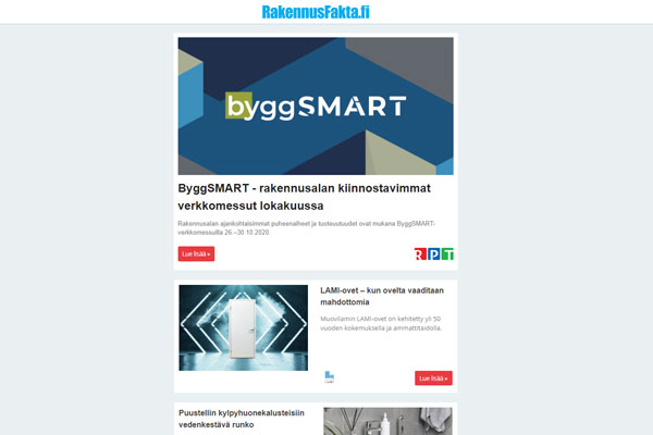 ByggSMART lokakuussa | Valaistusratkaisut | Mosaiikkibetonit | Kylpyhuonekalusteet | Varastoautomaatit