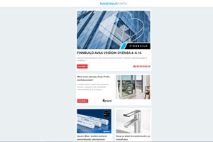 FinnBuild avaa vihdoin ovensa 4.-6.10. | Unidrain - suunniteltu linjakaivoksi | Kun ovelta vaaditaan mahdottomia | Listoilla harkittu kokonaisuus | Lasiliukuseinien yleistyminen kerrostaloissa | ja paljon muuta...