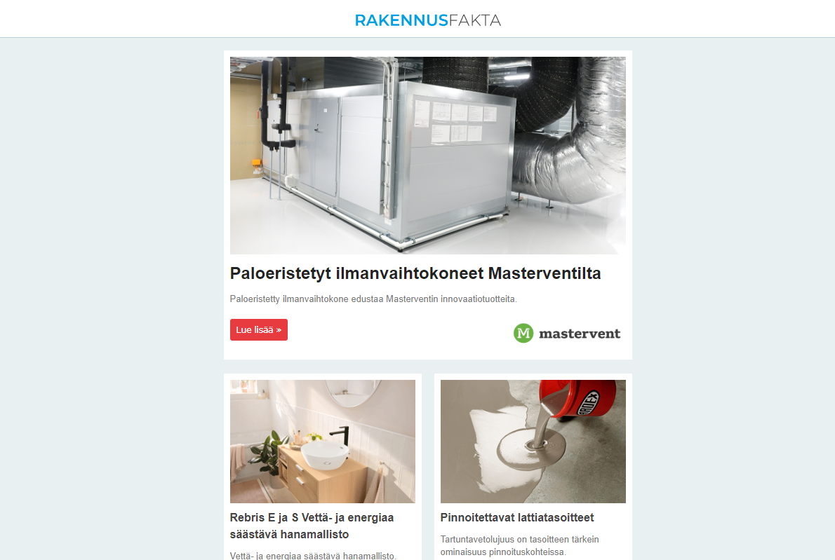 Paloeristetyt ilmanvaihtokoneet | Ilmavesilämpöpumput | Betonirakenteiden vedeneristys | Vettä- ja energiaa säästävä hanamallisto | Uusi Flamco XSTREAM | Innogreenin uusi viherseinä | Pinnoitettavat lattiatasoitteet | ja paljon muuta...