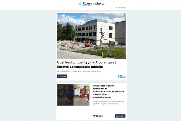 Fibon seinäpaneelit | Virtuaalitodellisuus apuvälineenä | Made to be flexible | Putoamissuojaus | Swisspearl Windstopper Connect | Jätevesialan klassikko | Core-kylpyhuonekalusteet | Routaeristyslaskuri | Palokatkodetaljit | PolderRoof  | Vitano e