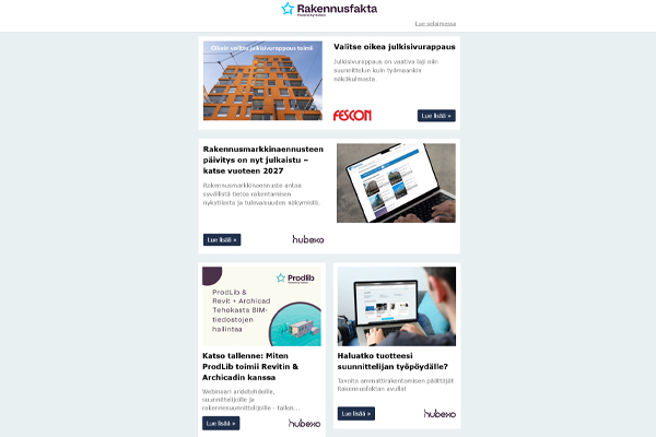 Valitse oikea julkisivurappaus | Rakennusmarkkinaennuste | ProdLib toimii Revitin & Archicadin kanssa | Suunnittelijan työpöydälle | BIM- ja CAD-mallit | Innovatiiviset ilmaverhoratkaisut | Smartblock:in tuotteet BIM-malleina