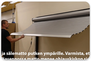 Asennusvideo: Rulo kotelolla