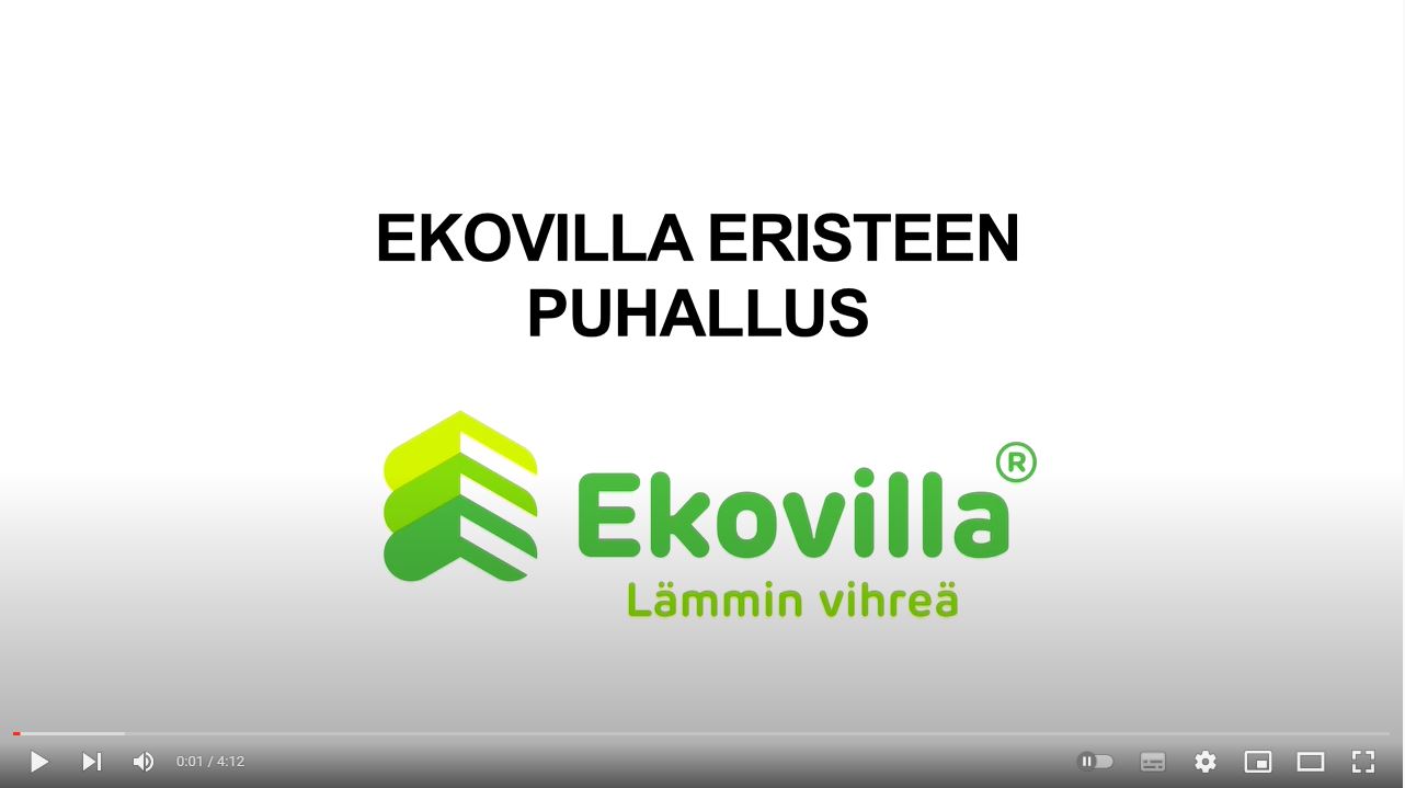 EKOVILLA puhallusvillan asennus