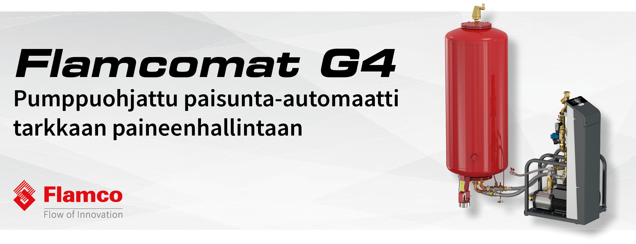 Flamcomat G4 Pumppuohjattu paisunta-automaatti tekee paineenhallinnasta helppoa
