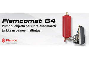 Flamcomat G4 Pumppuohjattu paisunta-automaatti tekee paineenhallinnasta helppoa