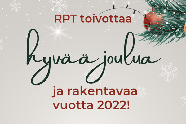 Hyvää joulua ja rakentavaa vuotta 2022!