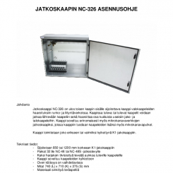 Jatkoskaappi NC-326 asennusohjeet