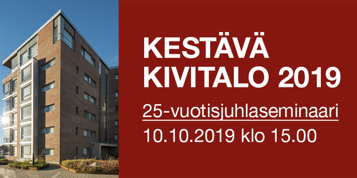 Kestävä kivitalo -juhlaseminaari 10.10.2019