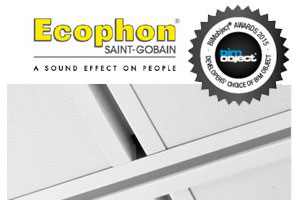 Laaja valikoima Ecophon tuotteista saatavana BIM objekteina