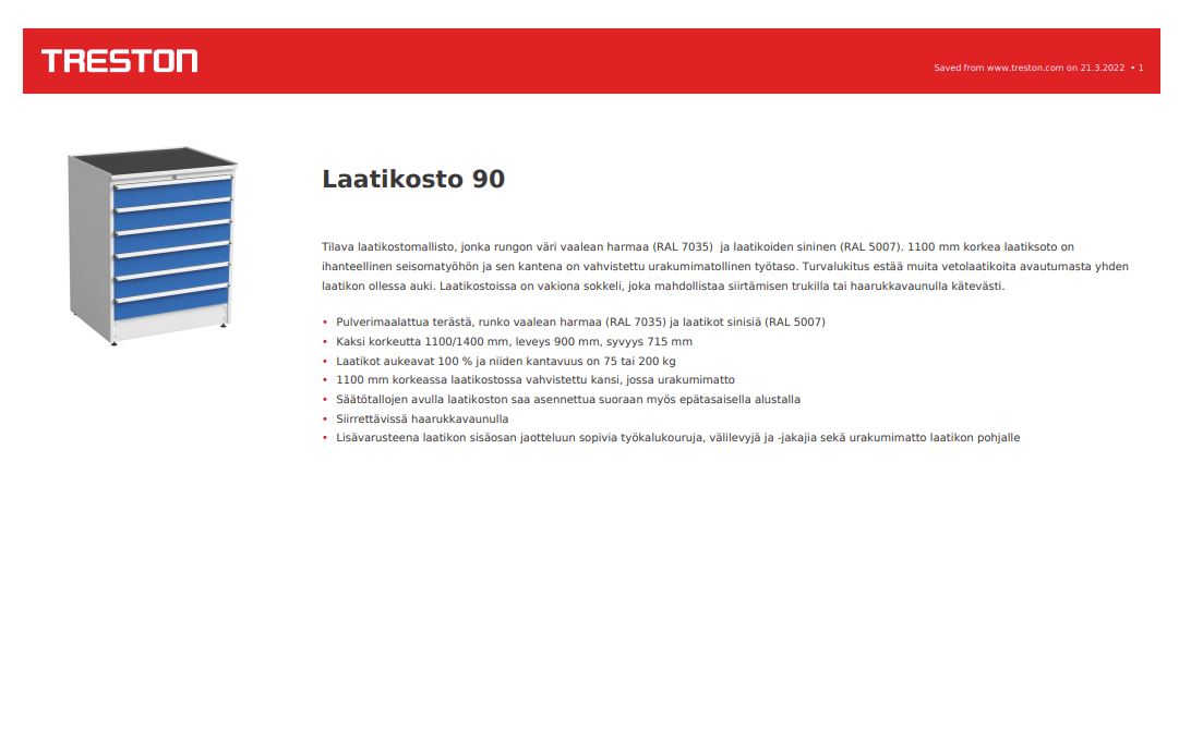 Laatikosto 90 tuotekortti