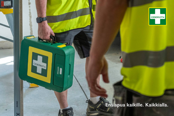 Miksi Cederrothin mukaan otettavat ensiapulaukut ovat tärkeitä työmaalla