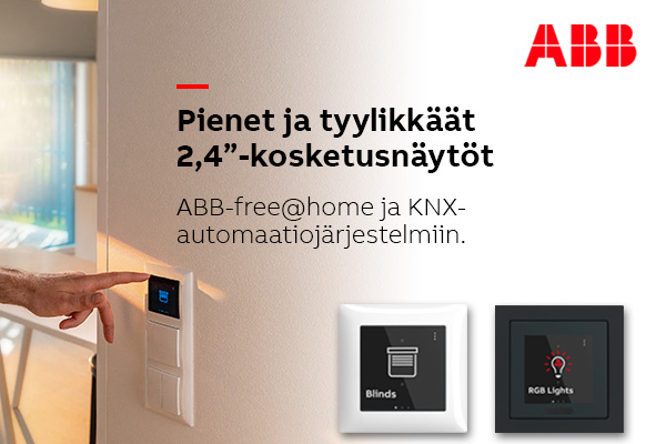 Pienet 2,4” -kosketusnäytöt ABB-free@home- ja KNX-järjestelmiin