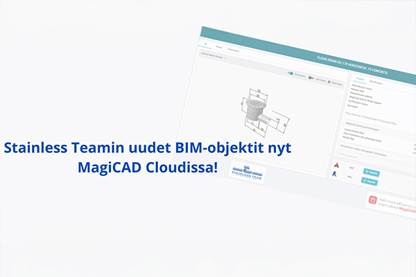 Stainless Team tuo BIM-objektit MagiCADiin