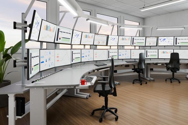 Treston laajentaa työpöytämallistoaan uudella Treston CTRL-valvomopöydällä