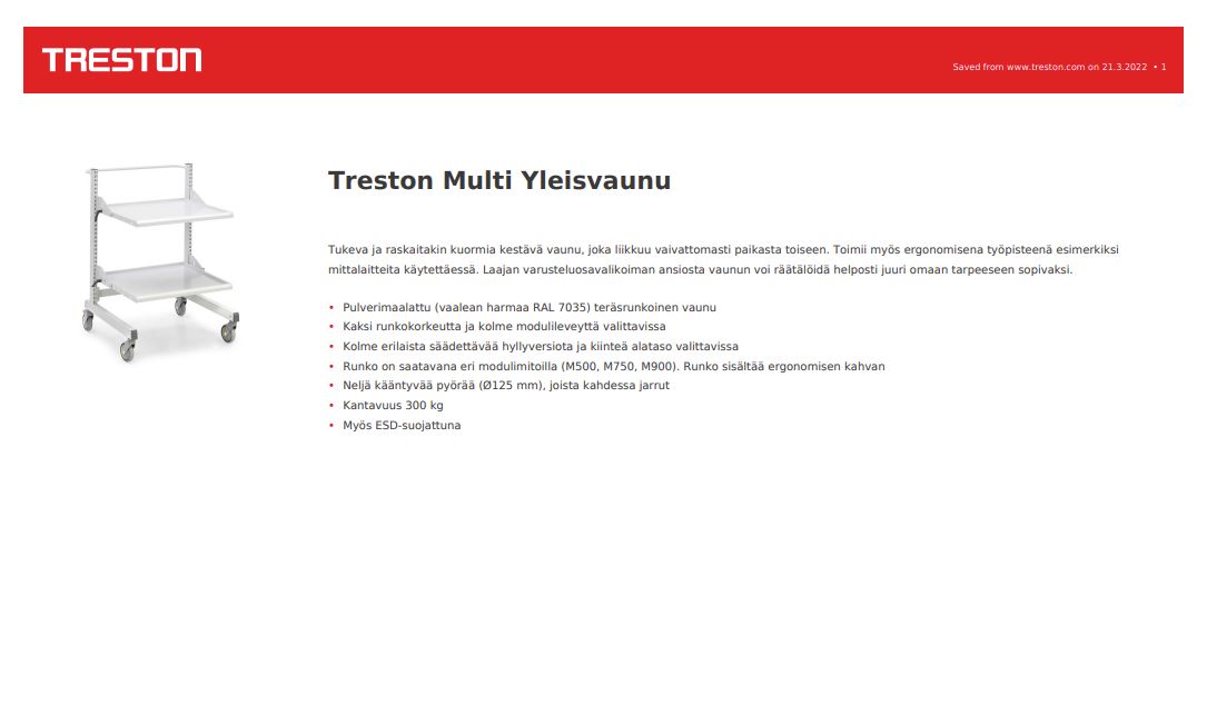 Treston Multi Yleisvaunu tuotekortti