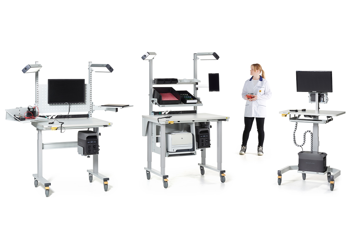 Treston PowerX™ -akkukäyttöinen siirrettävä työpistesarja