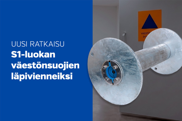 Uusi S1-väestönsuojien läpivientiratkaisu
