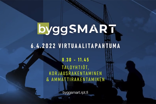 Varmista paikkasi ByggSMART-virtuaalitapahtumassa 6.4.2022