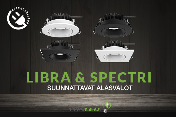 Winled Asennushelppo: Suunnattavat Libra ja Spectri -alasvalot